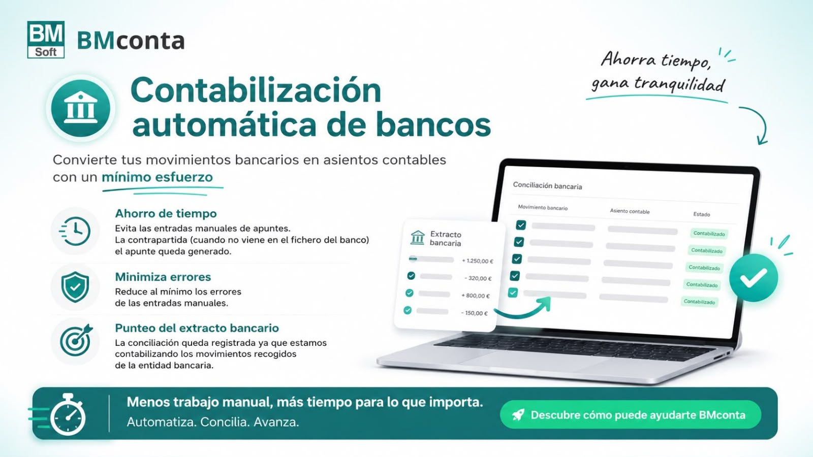 Contabilización automática de bancos